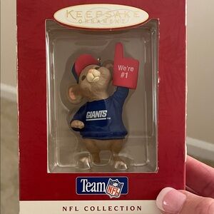 NFL Keepsake Ornament Mouse New York Giants